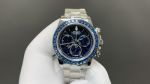 PPM Rolex stainless steel band Vintage Blue Face Blue Diamond Bezel Silver Oyster Strap Watch 